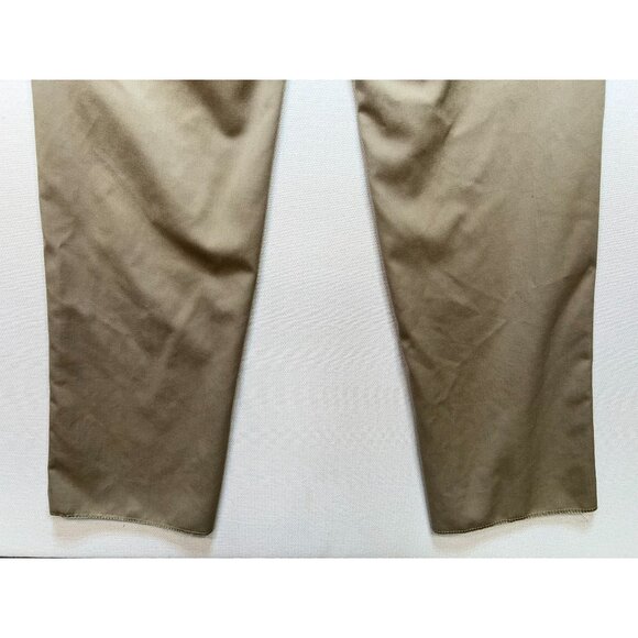 Nordstrom Men's Wool Pleated Dress Pants Straight Leg Size 38R Beige Stretch - Picture 8 of 8